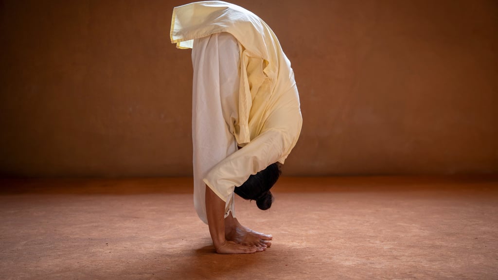 a girl doing yogasnas