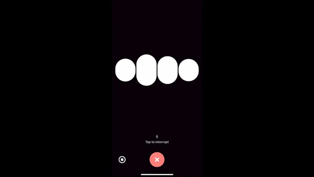 a phone screen showing a number of circles