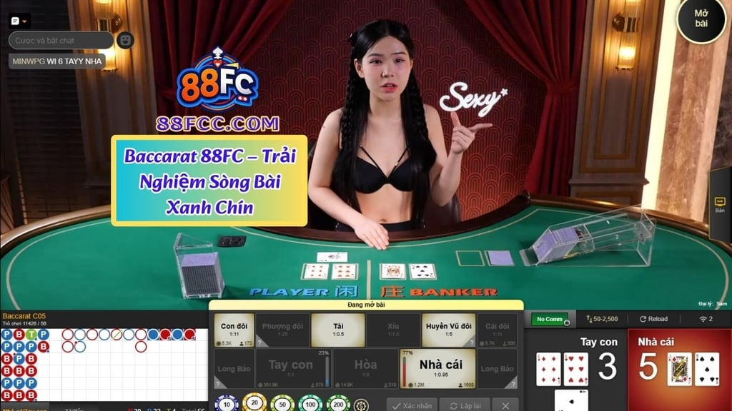 trải nghiệm baccarat nhà cái 88fc