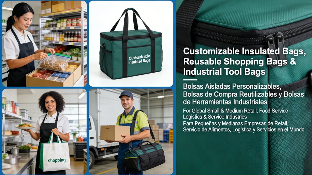 Bolsas isotérmicas a medida Bolsas de compra reutilizables Bolsas de herramientas a medida