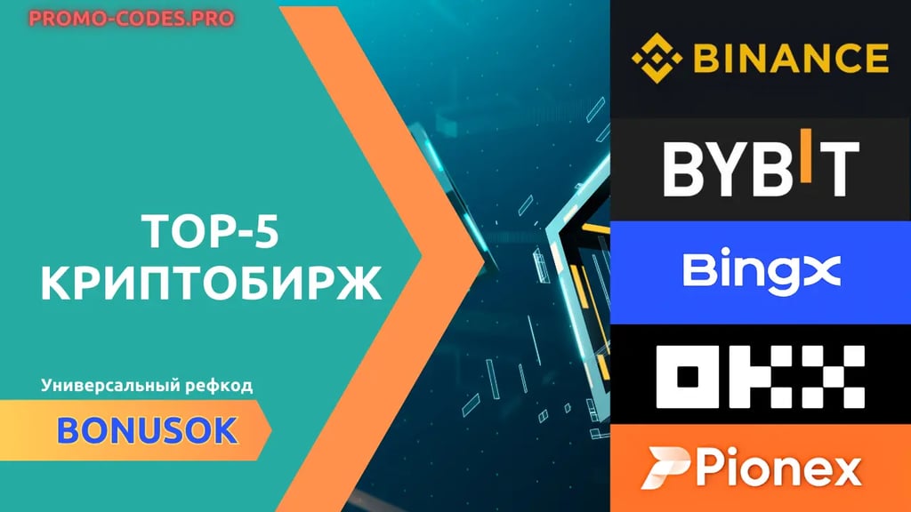 ТОП-5 криптобирж для открытия счета в 2025 году: BingX, ByBit, Binance, OKX, Pionex