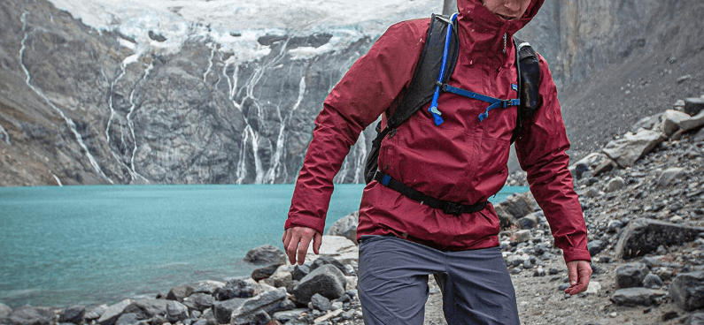 Patagonia Torrentshell 3L Jacket demonstrating packable clothing for travel, an essential for nomads