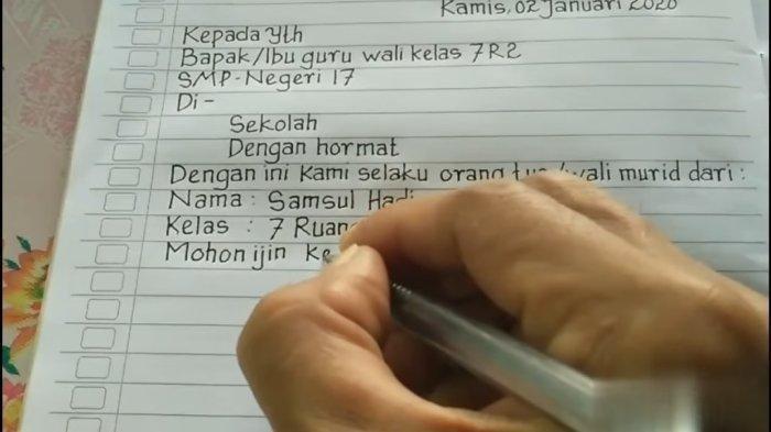 cara membuat surat izin sekolah