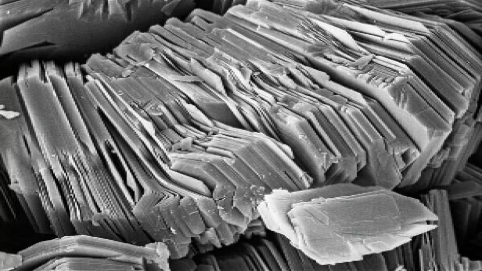 a microscopic image of flocculated clay in soil