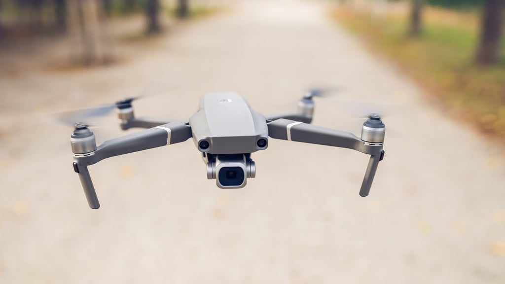 Un drone pour faire des photos aériennes des maisons et terrains.