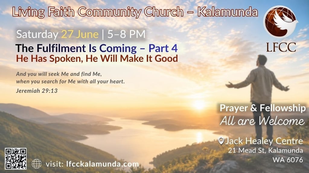 Church event flyer Part 4 He Has Spoken He Will Make It Good