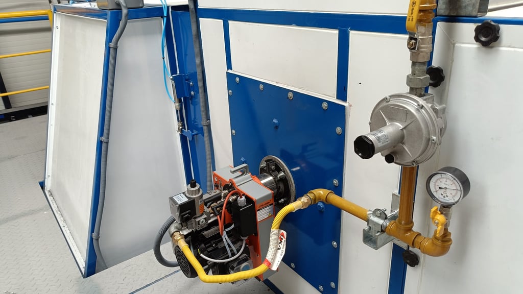 Quemador a gas para hornos o cabinas de pintura electrostática, pintura en polvo 