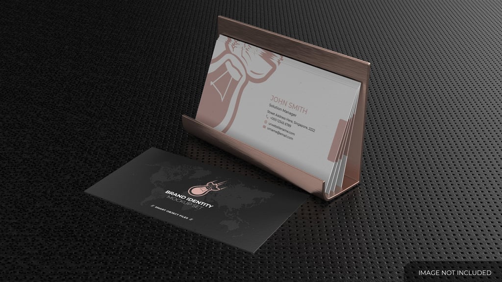 Porte-cartes de visite en aluminium