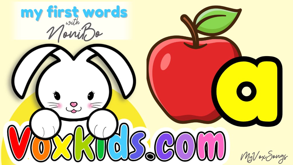 NoniBo phonics A–Z first words flashcards and original ABC alphabet song playlist