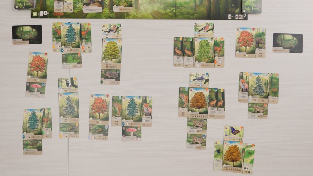 Žaidimo kortų išdėstymas žaidimo pabaigoje