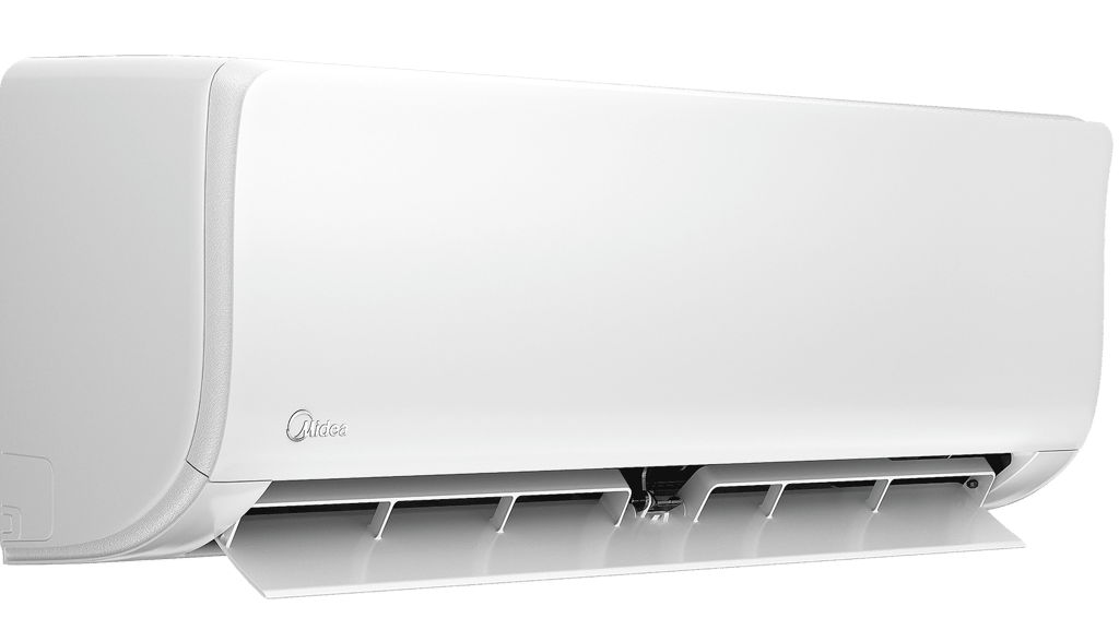 midea xtreme save baltas vidaus blokas MSAGBU-12HRFNX-QRD0GW su atidarytomis grotelemis