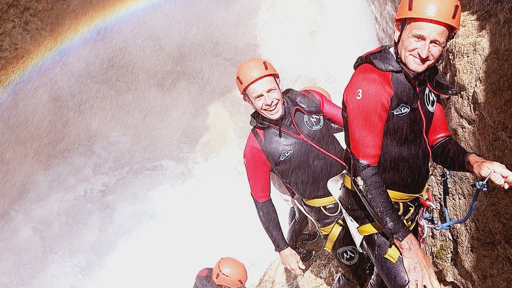 Arc en ciel au canyon de La Blache, en Ubaye, Ubaye-Serre-Ponçon