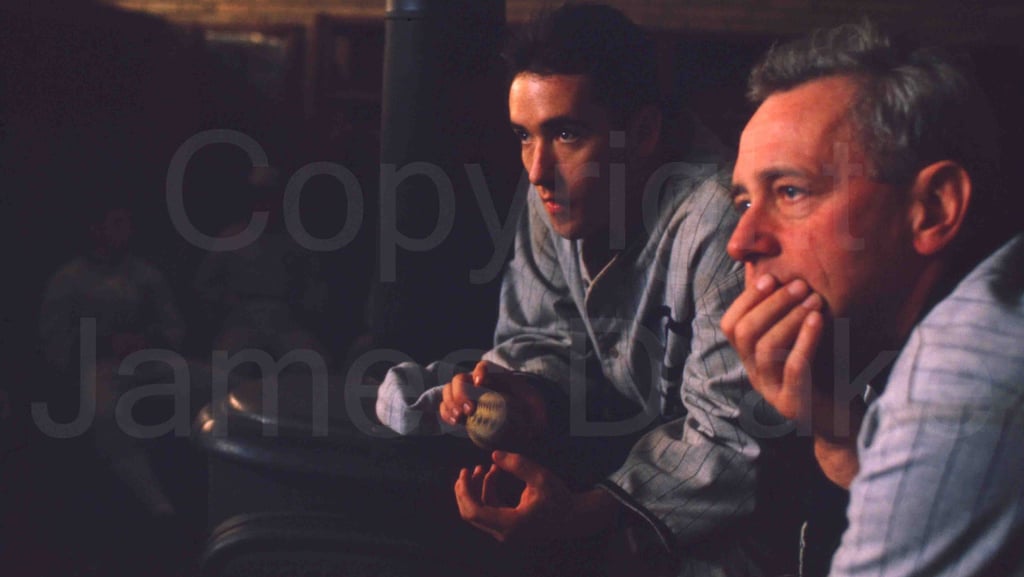 John Cusak and John Mahoney in Eight Men Out in 1987 by James Drake for Sports Illustrated