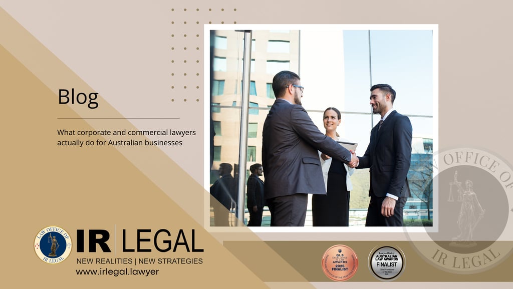 What corporate and commercial lawyers actually do for Australian businesses