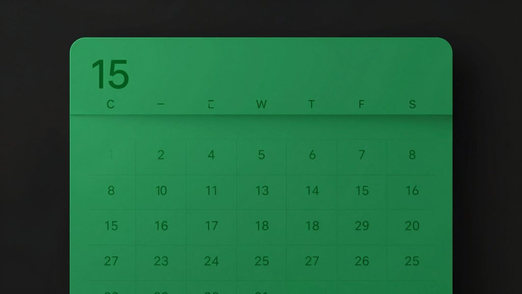 A minimalist technical calendar UI showing available 15-minute time slots in an emerald green monospace theme, clean dark background, sharp edge-lighting, macro focus.