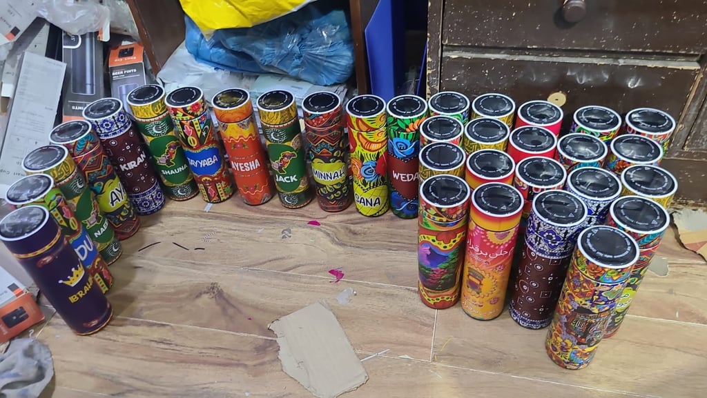 Bulk order of customised UV printed bottles