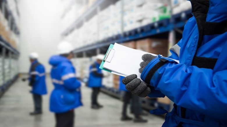 Compliance checks in a cold storage facility.