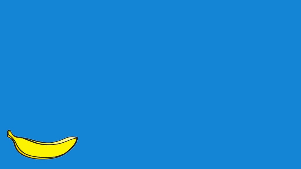a banana peely banana sitting on top of a blue sky