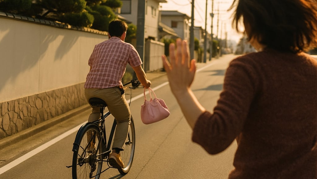 自転車に乗った男が女性のカバンをひったくって逃走する現場のイメージ画像｜堺市のニュースならサカイタイムズ