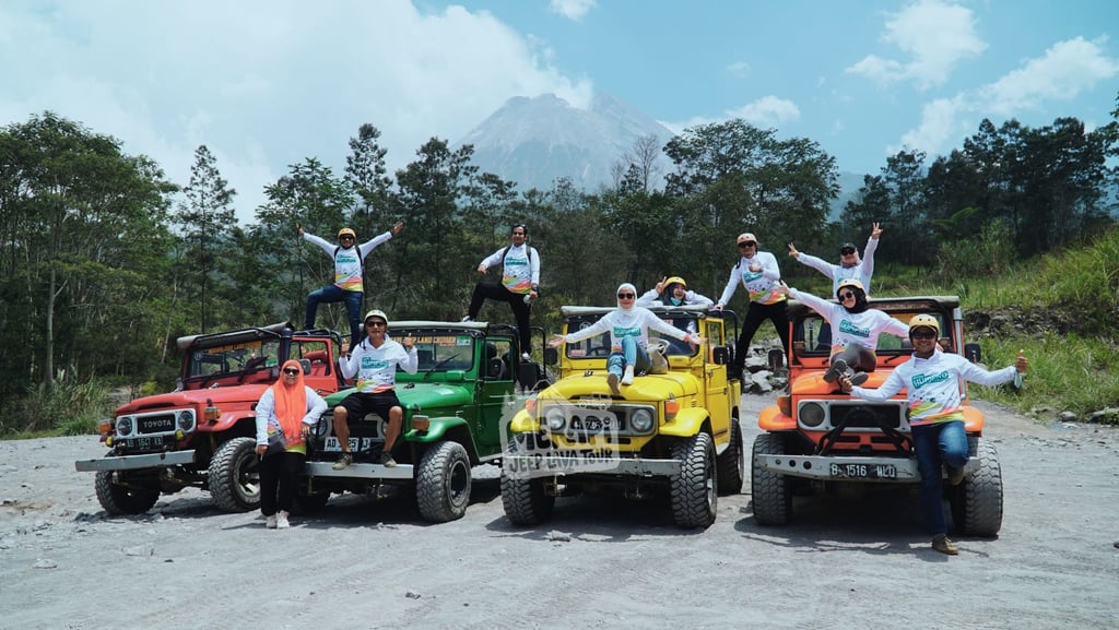 Suasana wisata Jeep Merapi yang aman dan nyaman untuk keluarga