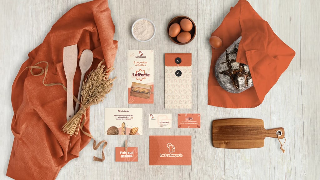 identité visuelle du logo de la poulangerie