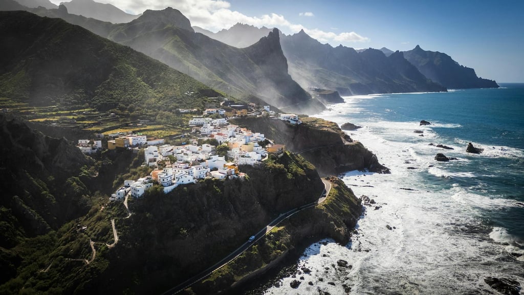 A scenic view of the Tenerife island coastline