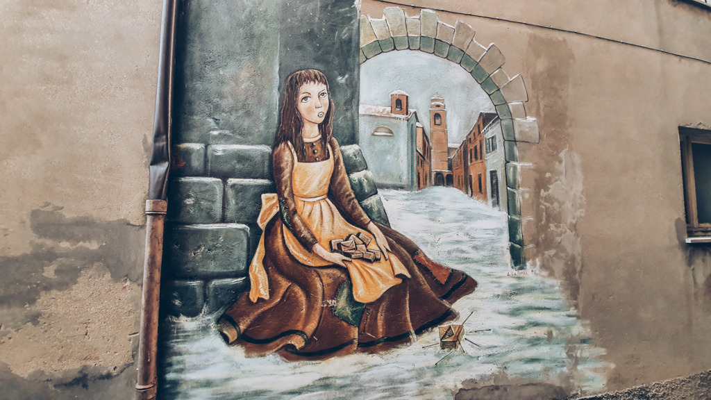 Murales mura Sanludecio, arte, cultura, entroterra provincia di rimini