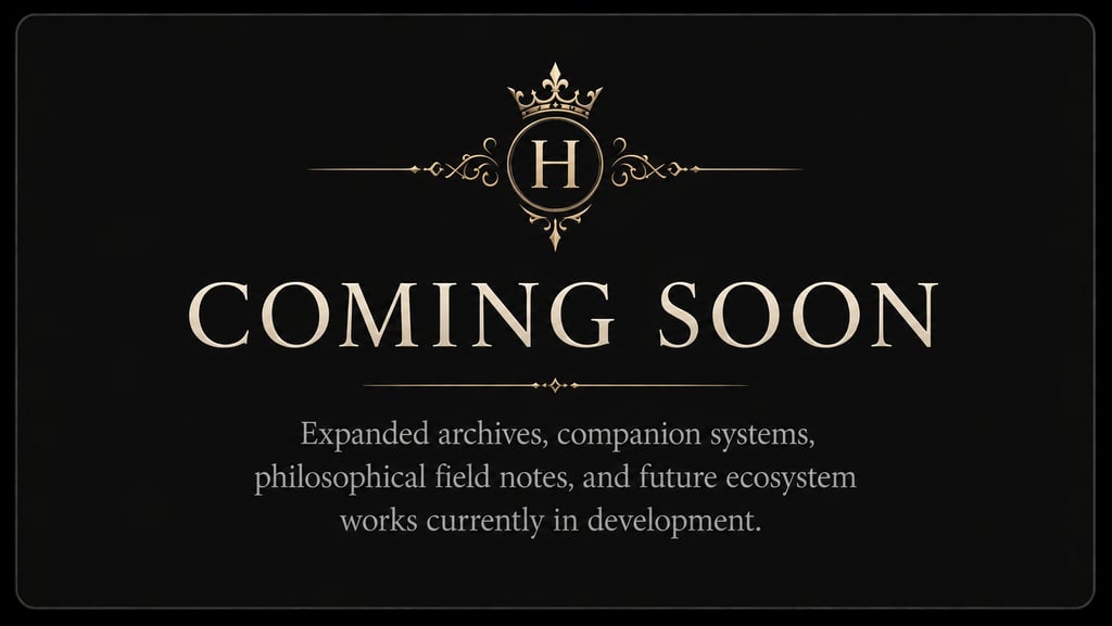 Atmospheric environment representing philosophical inquiry and authored worlds