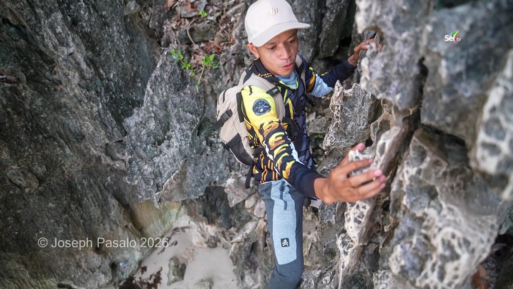 Rock climbing in matukad island