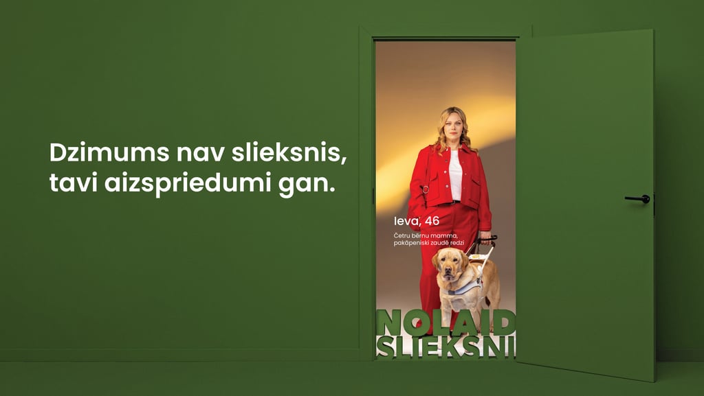 Kampaņas varone Ieva. Apraksts zemāk tekstā.