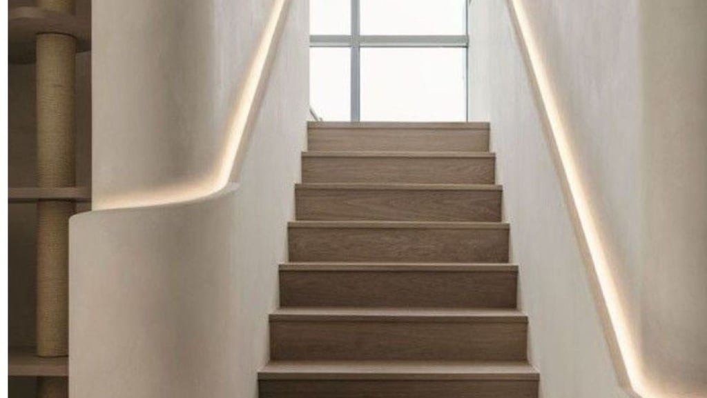 Staircase with microcement