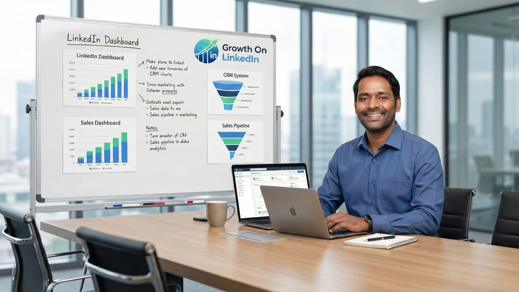 LinkedIn growth strategy and performance dashboards managed by John Paul