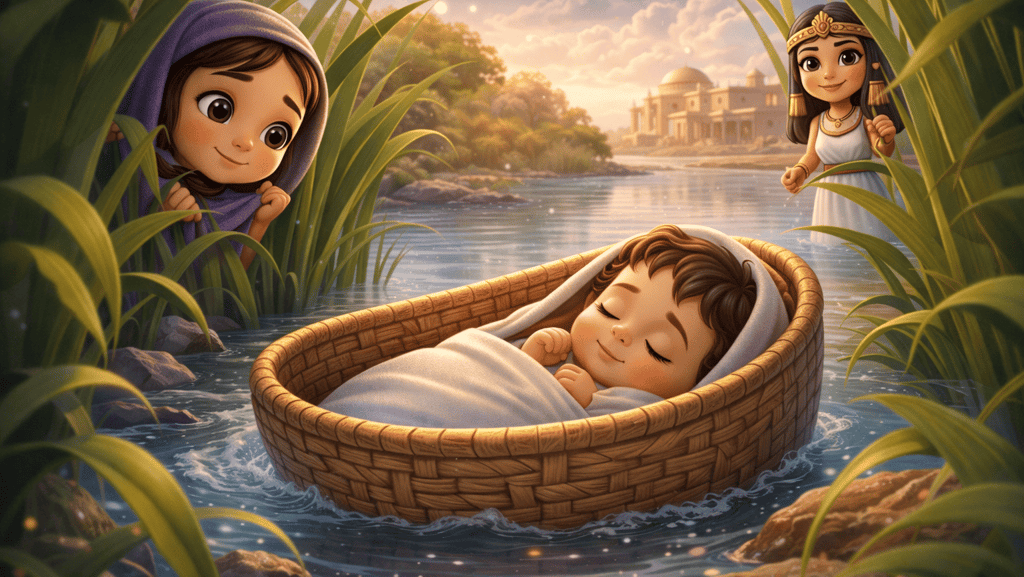 Moisés no Cestinho – Historinha Bíblica Infantil