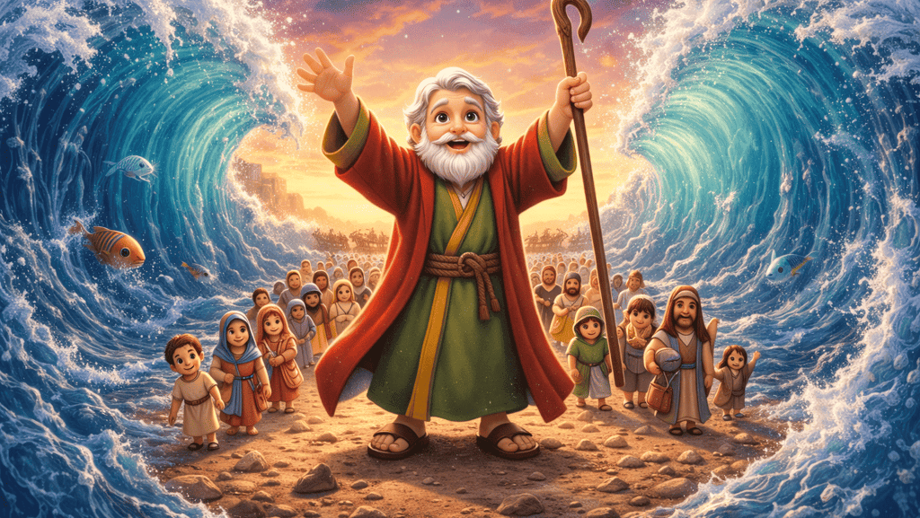 Moisés Abre o Mar – Historinha Bíblica Infantil