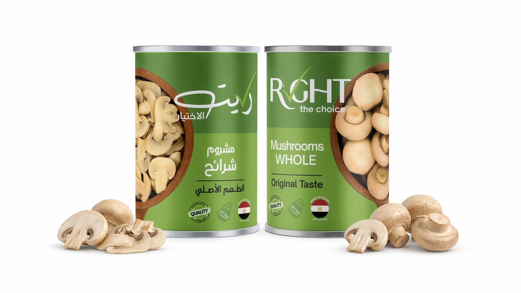 Right Canned Food - Mushrooms available Whole and Sliced