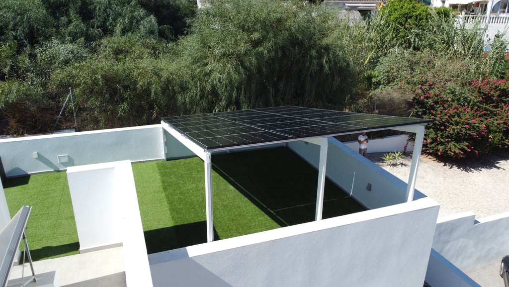 pérgola solar máxima estética