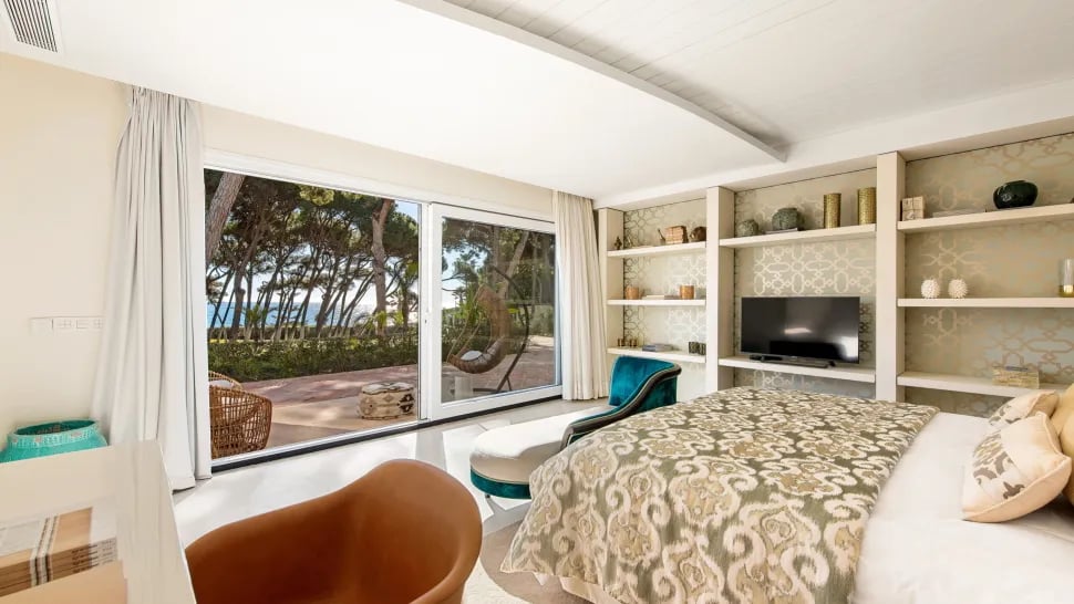 Bedroom at Villa El Rincon with sea views
