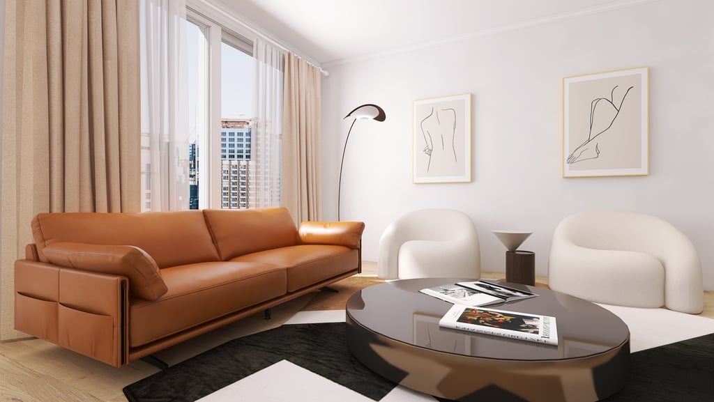 Living room rendering