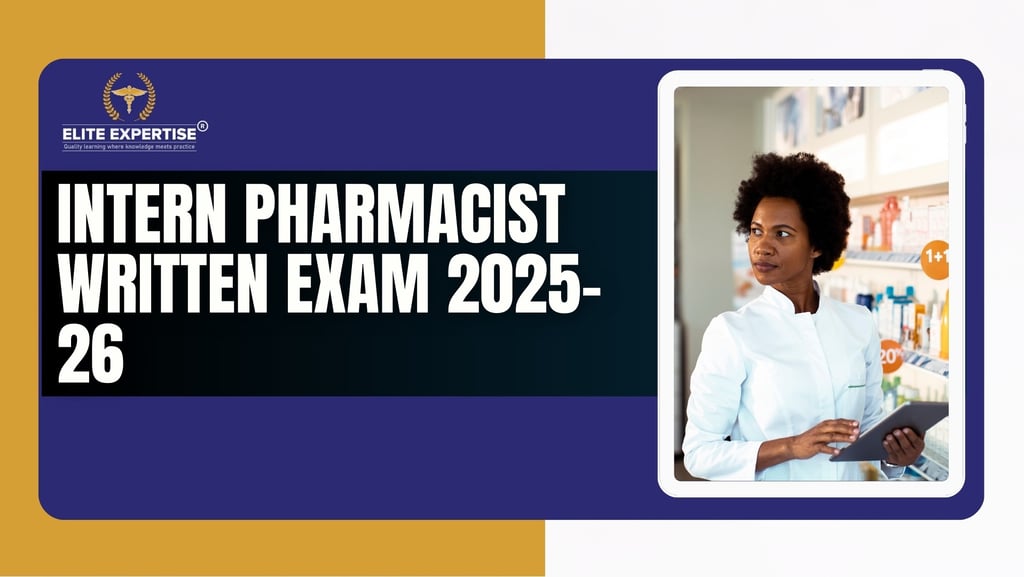 intern phar macist written exam 2025-2026