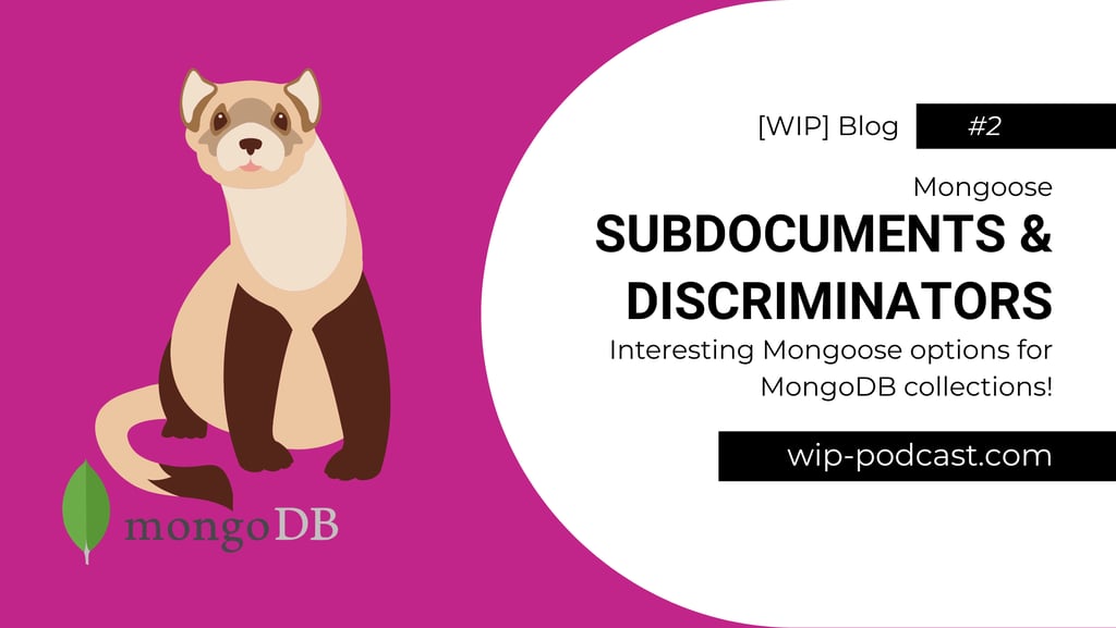 Mongoose illustration and mongoDB logo blog banner - blog