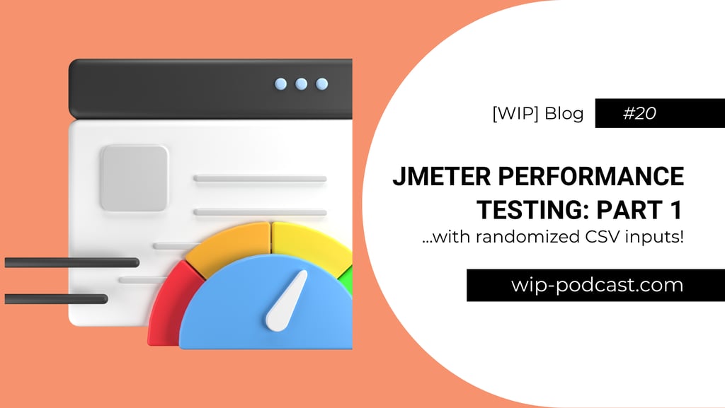 illustrated browser with fast speed test meter - blog title - wip-podcast.com