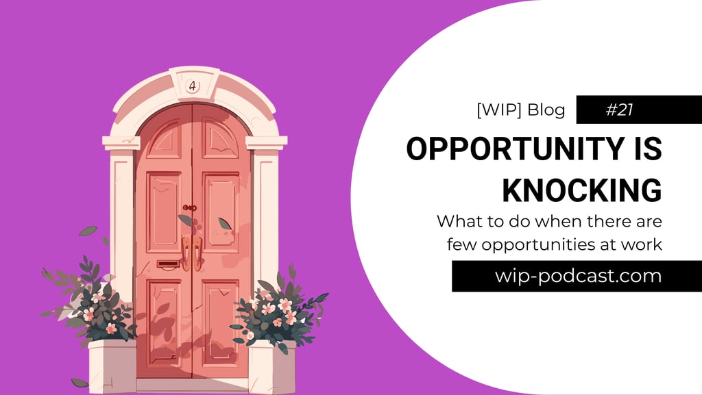 illustrated door with plants on either side - blog title - wip-podcast.com