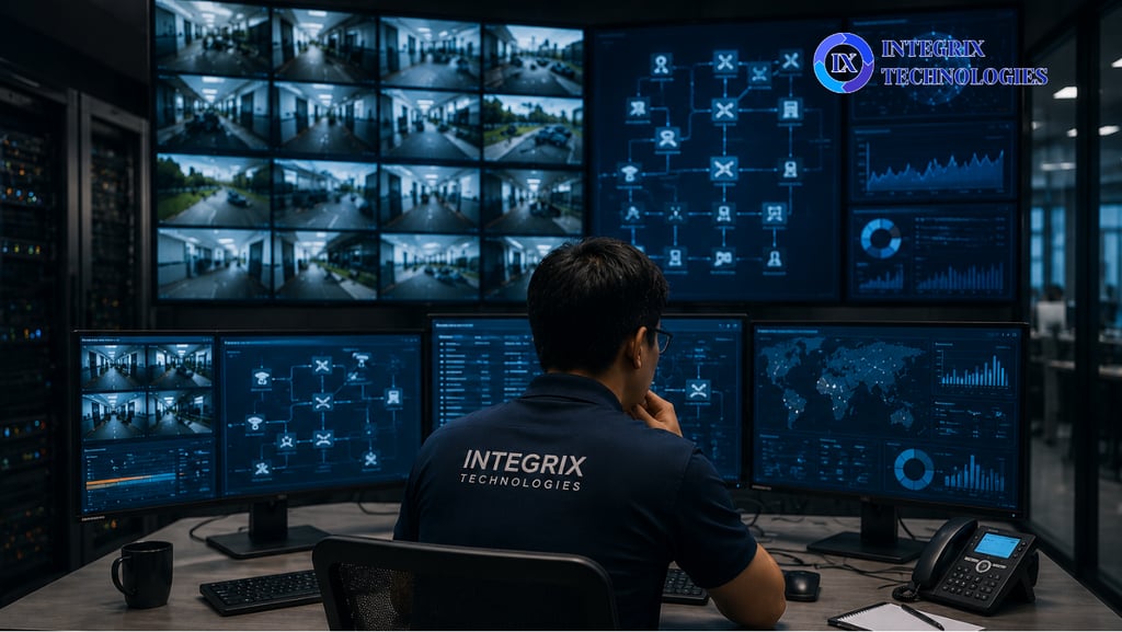 Integrated Security engineer operating a security operations center