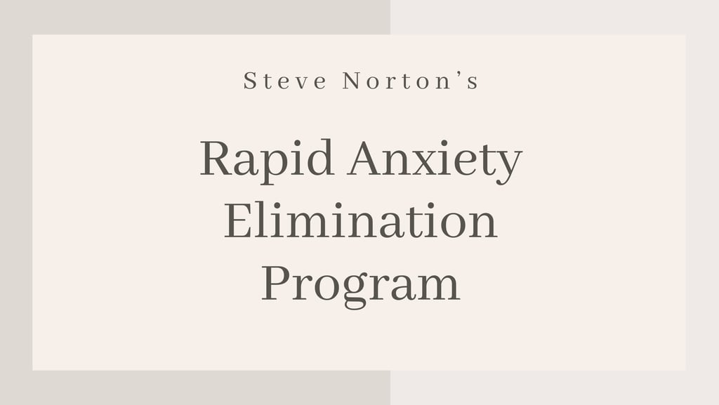 Self help for anxiety