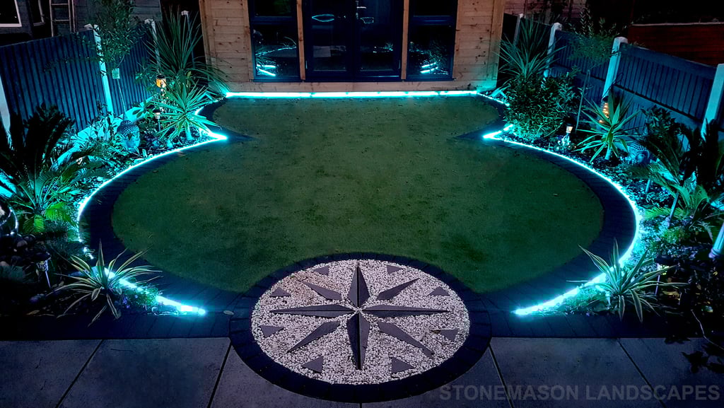 Exotic Modern Dynamic Designer Circle Lawn Tropical Small Garden