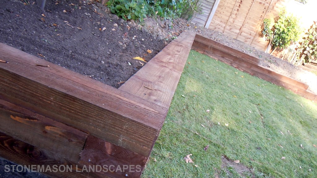 Sleeper Retaining Wall Planter