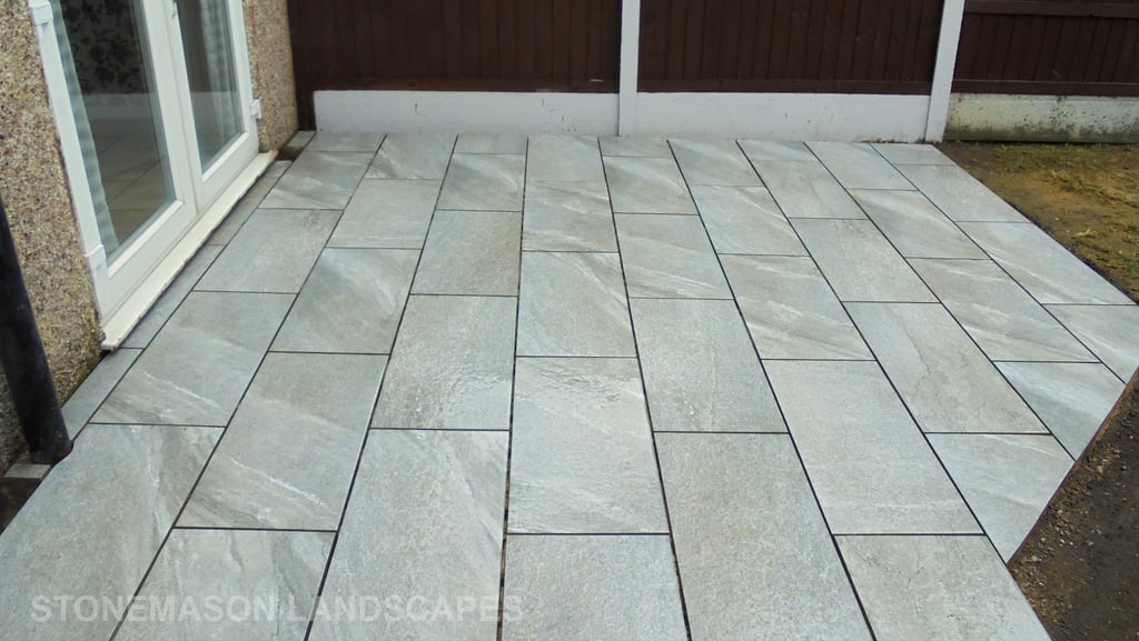 Small Staggered Porcelain Patio