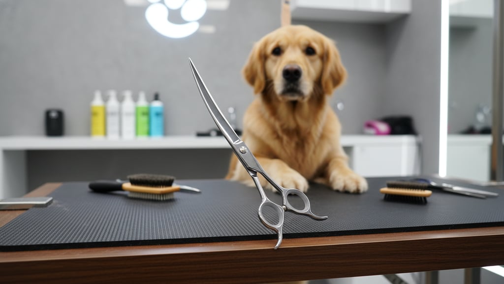 “Premium Curved Dog Grooming Scissors The Ultimate Tool for Safe, Professional & Cost-Effective Pet 