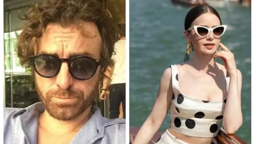 Montagem fotográfica do assistente de direção Diego Borella e Lilly Collins