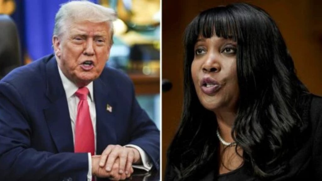 a woman in a suit and a man in a suit